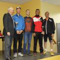 Le podium, 1er Sylvain Pinon (Axo'lidarité), 2ème Marc Gaulupeau, 3ème Xavier Lars
