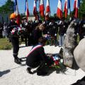 Dépot des Gerbes pour Axo'lidarité, Mairie d'Anizy-le-Château et les Jeunes Sapeurs Pompiers