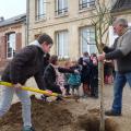 Plantation de l'arbre (pommier Reine des Reinettes)