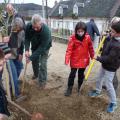 Plantation de l'arbre (pommier Reine des Reinettes)