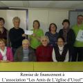 Participation financière pour Les Amis de L'église d'Urcel le 29 Janvier 2015